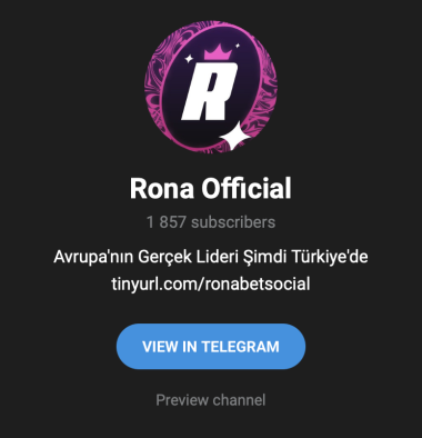 Ronabet telegram